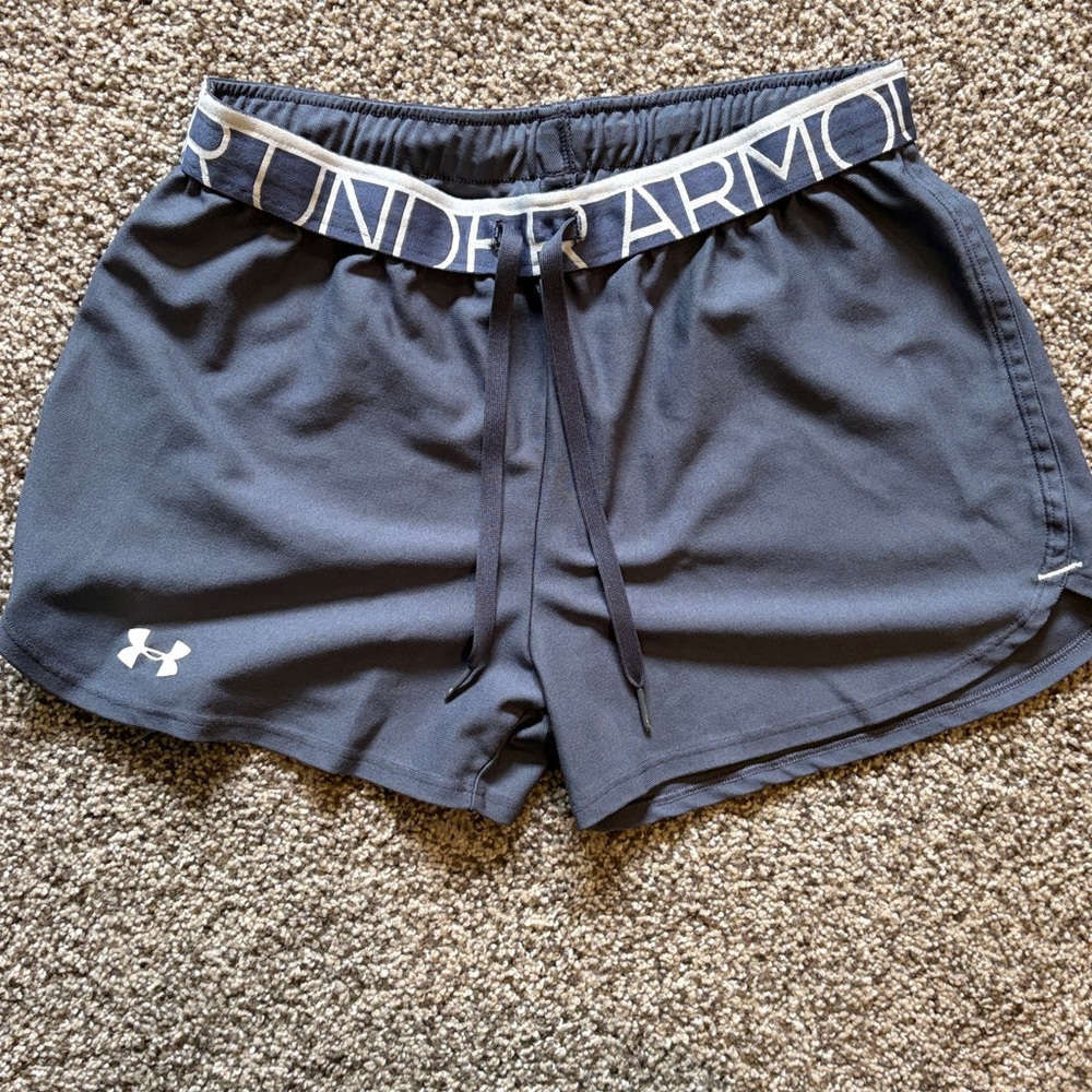 Under Armour Navy Blue Shorts with Logo Waistband